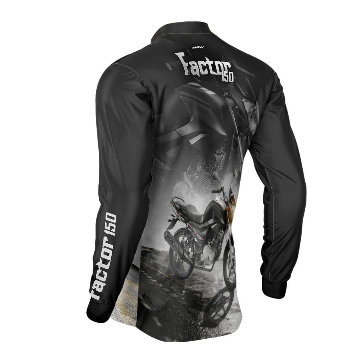 Camisa de Motociclismo Brk Factor 150 PretaProteção UV50+