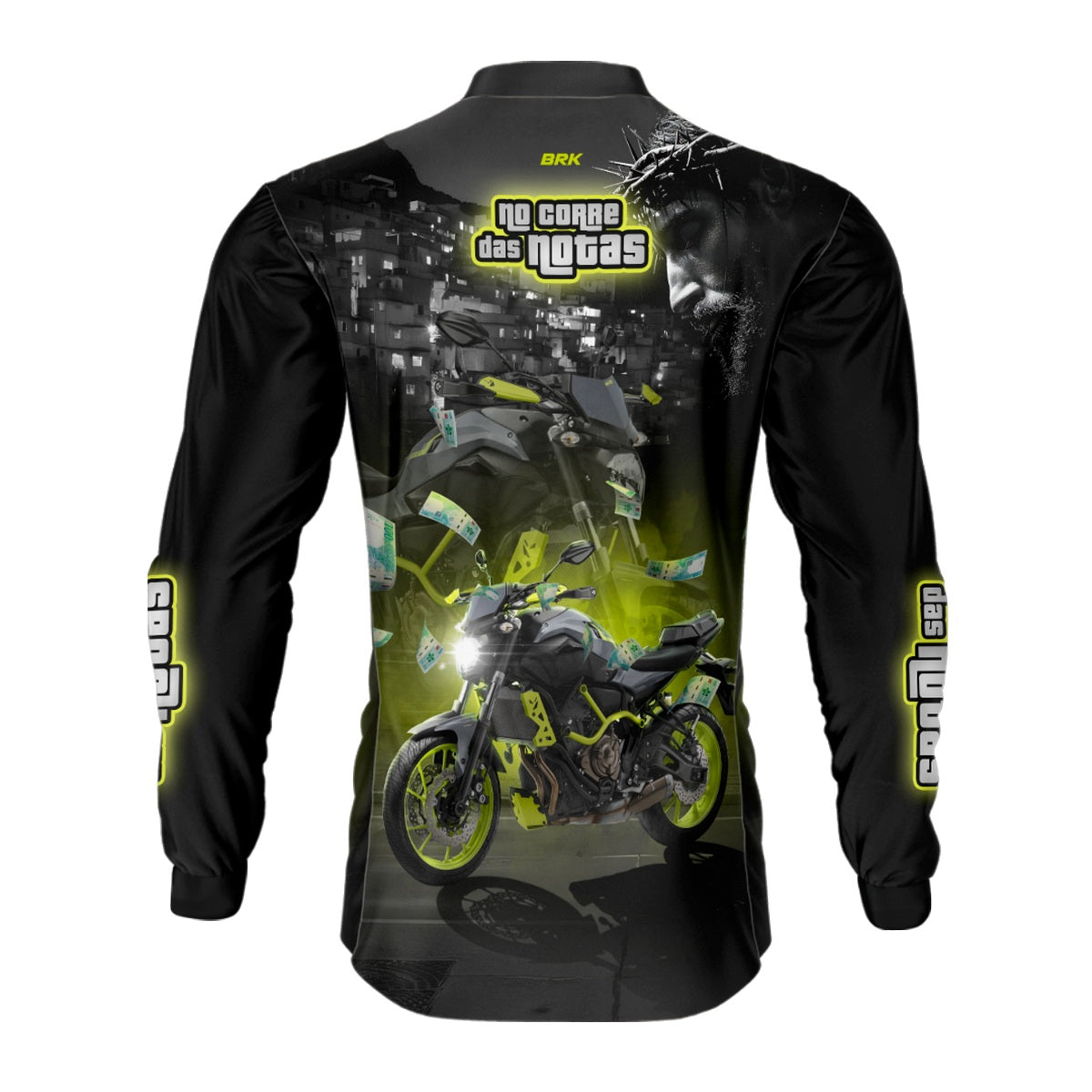 Camisa de Motociclismo Brk MT03 No Corre das Notas com Proteção UV50+