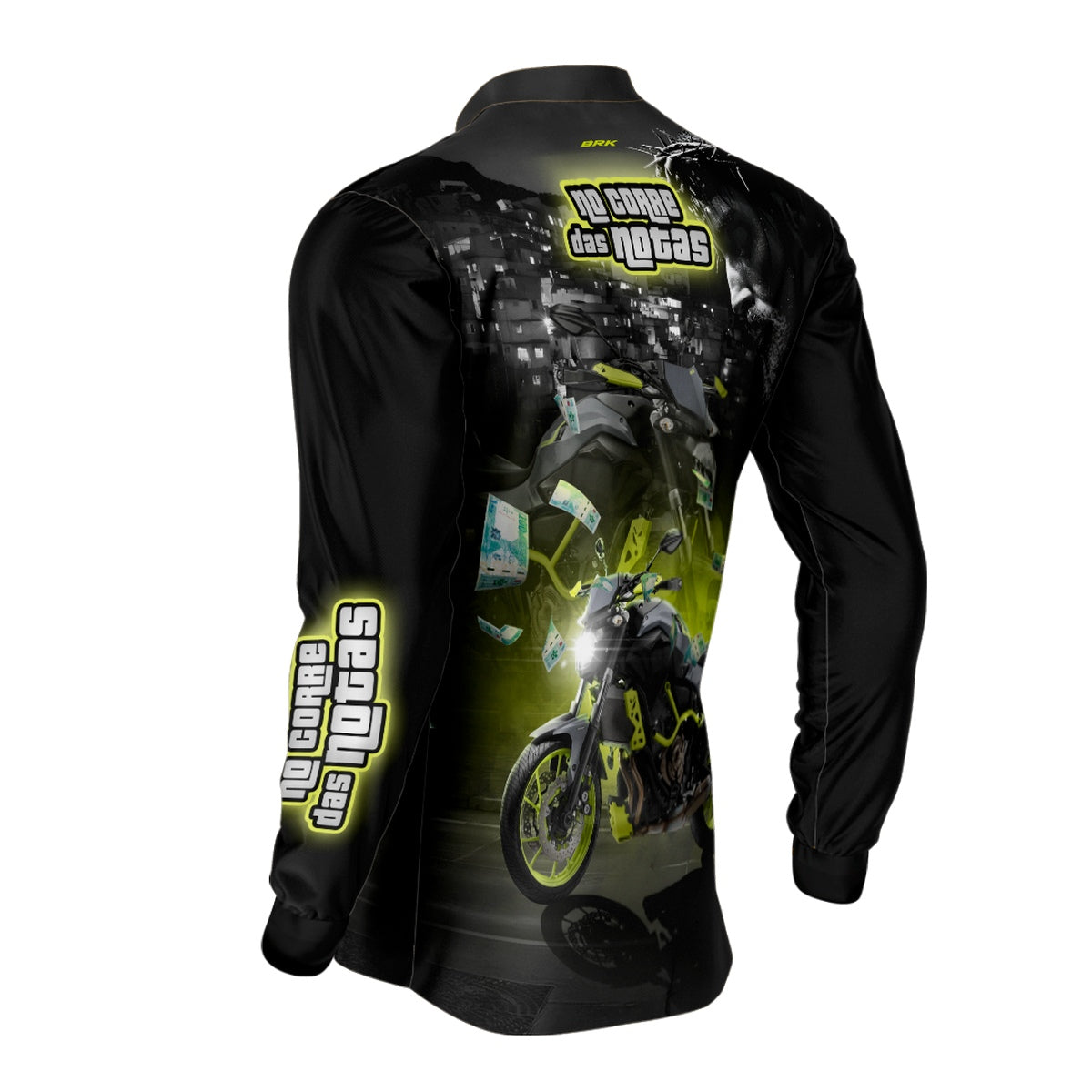 Camisa de Motociclismo Brk MT03 No Corre das Notas com Proteção UV50+