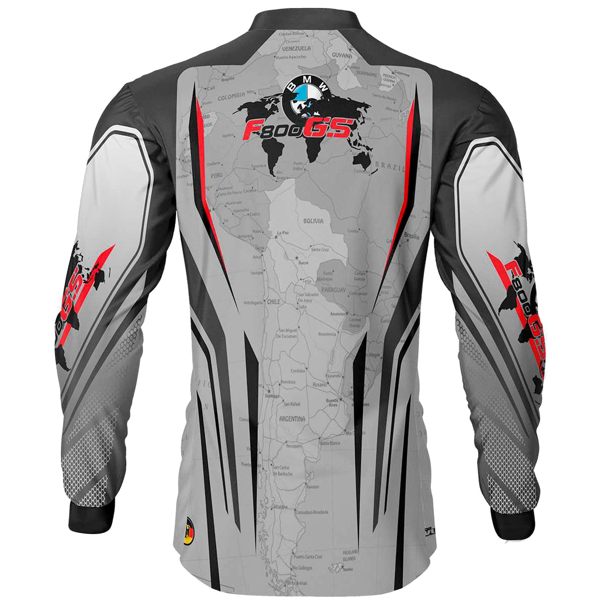Camisa de Motociclismo Brk Big Trail F800 GS Map com Proteção UV50+
