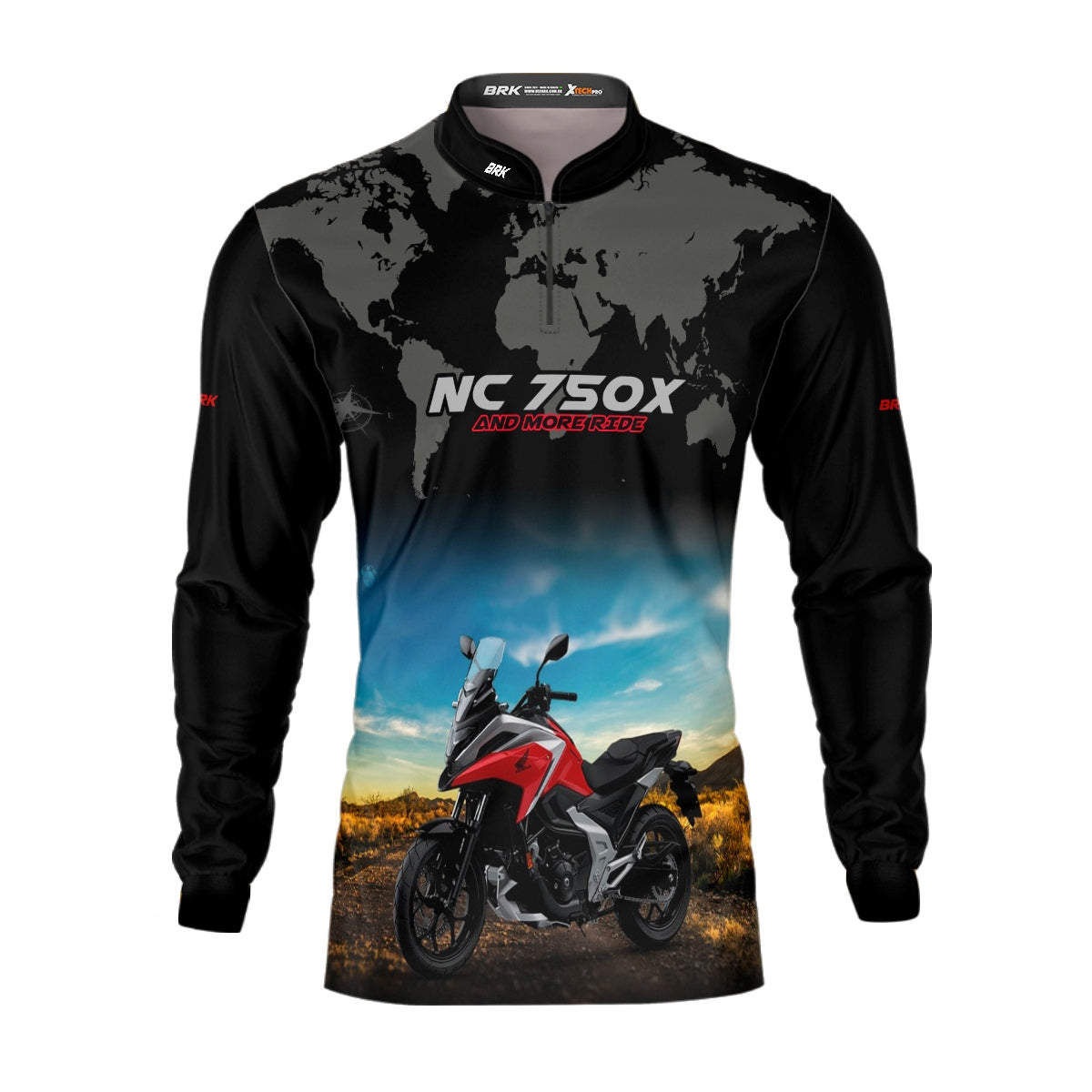 Camisa de Motociclismo Brk Honda NC750X Series com Proteção UV50+