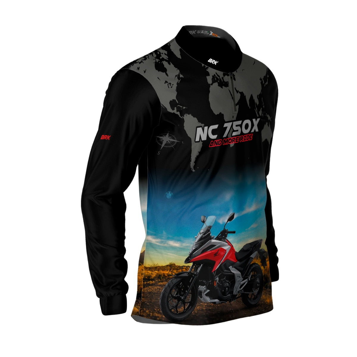 Camisa de Motociclismo Brk Honda NC750X Series com Proteção UV50+
