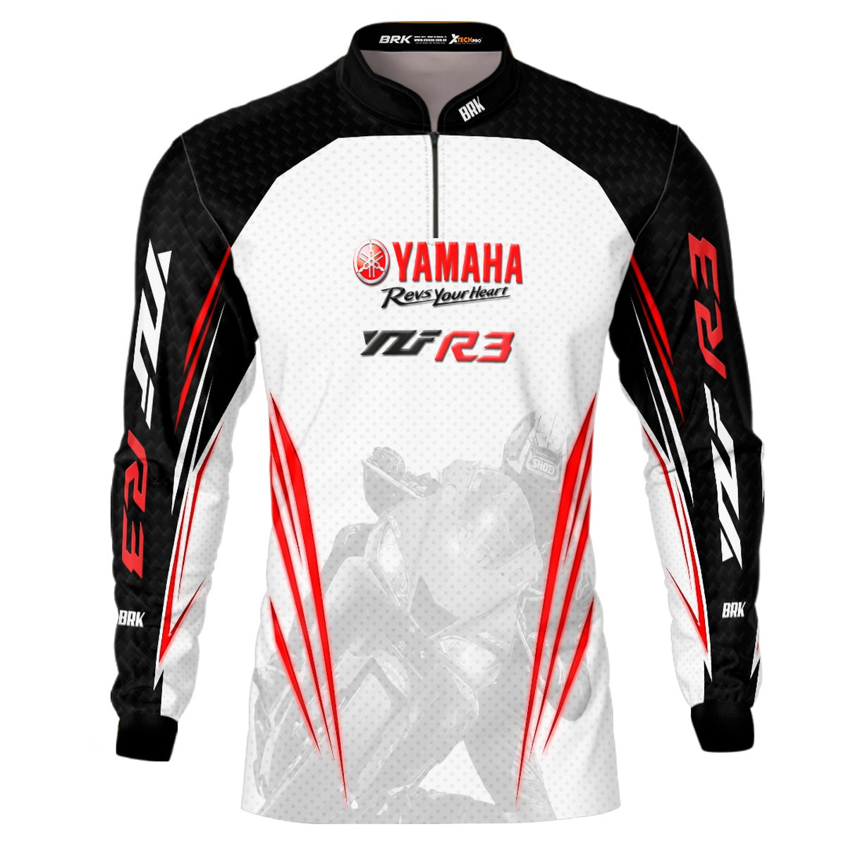 Camisa de Motociclismo Brk Yamaha R3 com Proteção UV50+