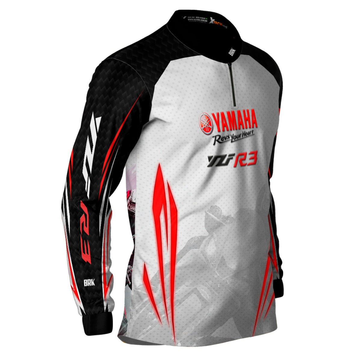 Camisa de Motociclismo Brk Yamaha R3 com Proteção UV50+