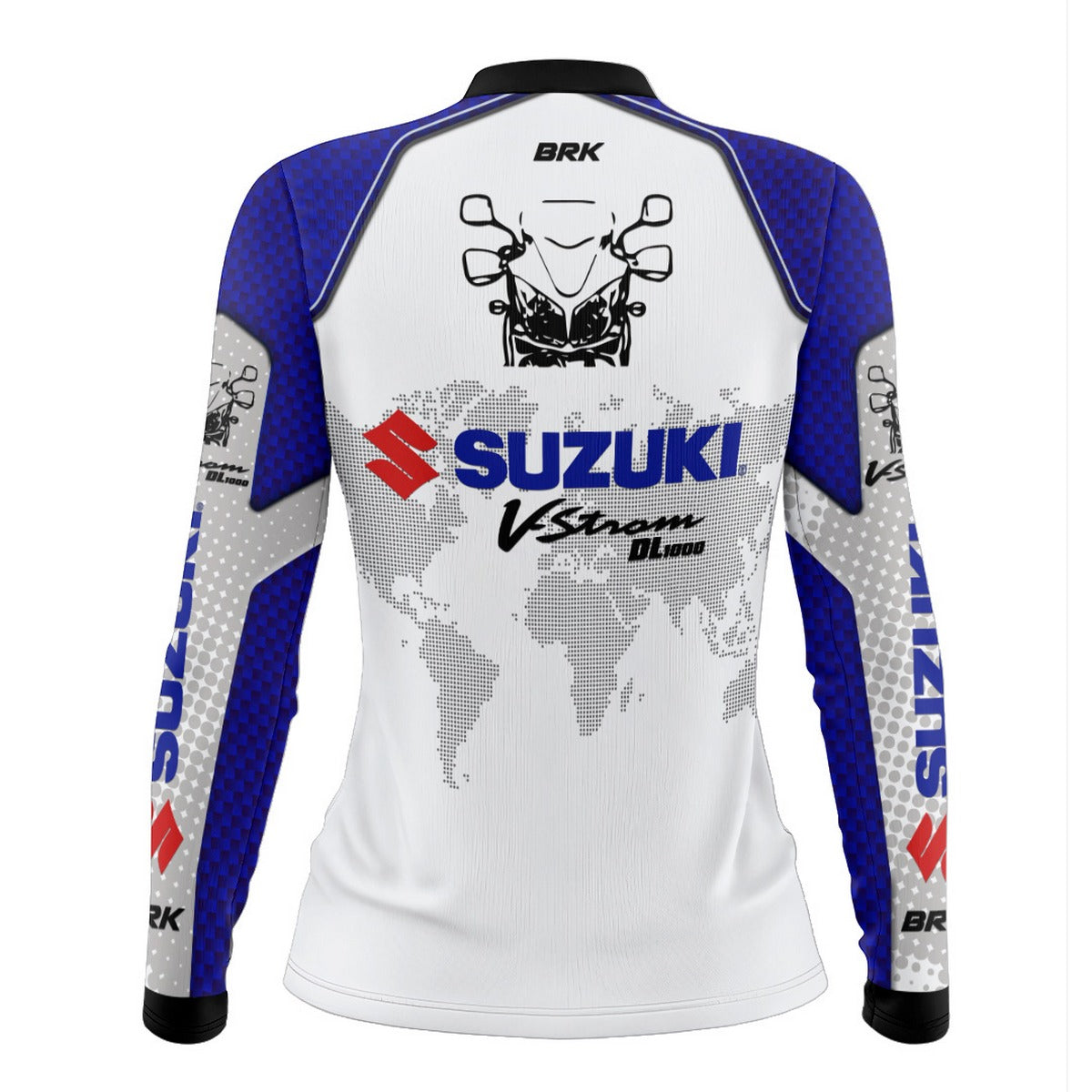Camisa de Motociclismo Feminina Brk Suzuki V-Strom 1000 com Proteção UV50+