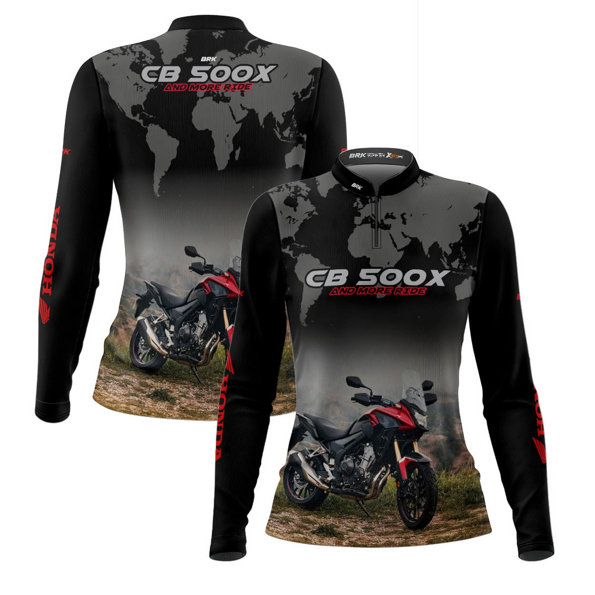 Camisa de Motociclismo Feminina Brk Honda CB500 Series com Proteção UV50+