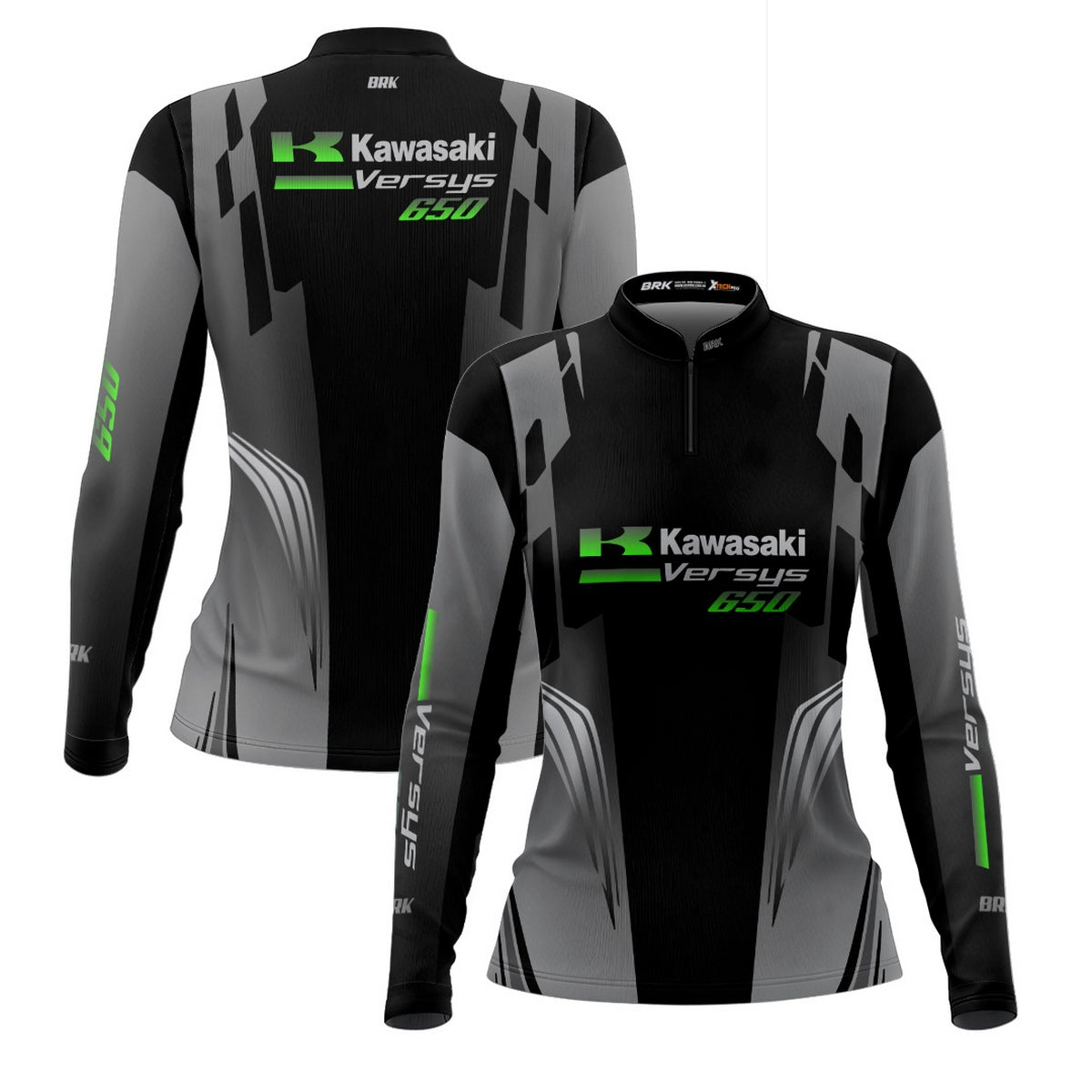 Camisa de Motociclismo Feminina Brk Kawasaki Versys 650 com Proteção UV50+