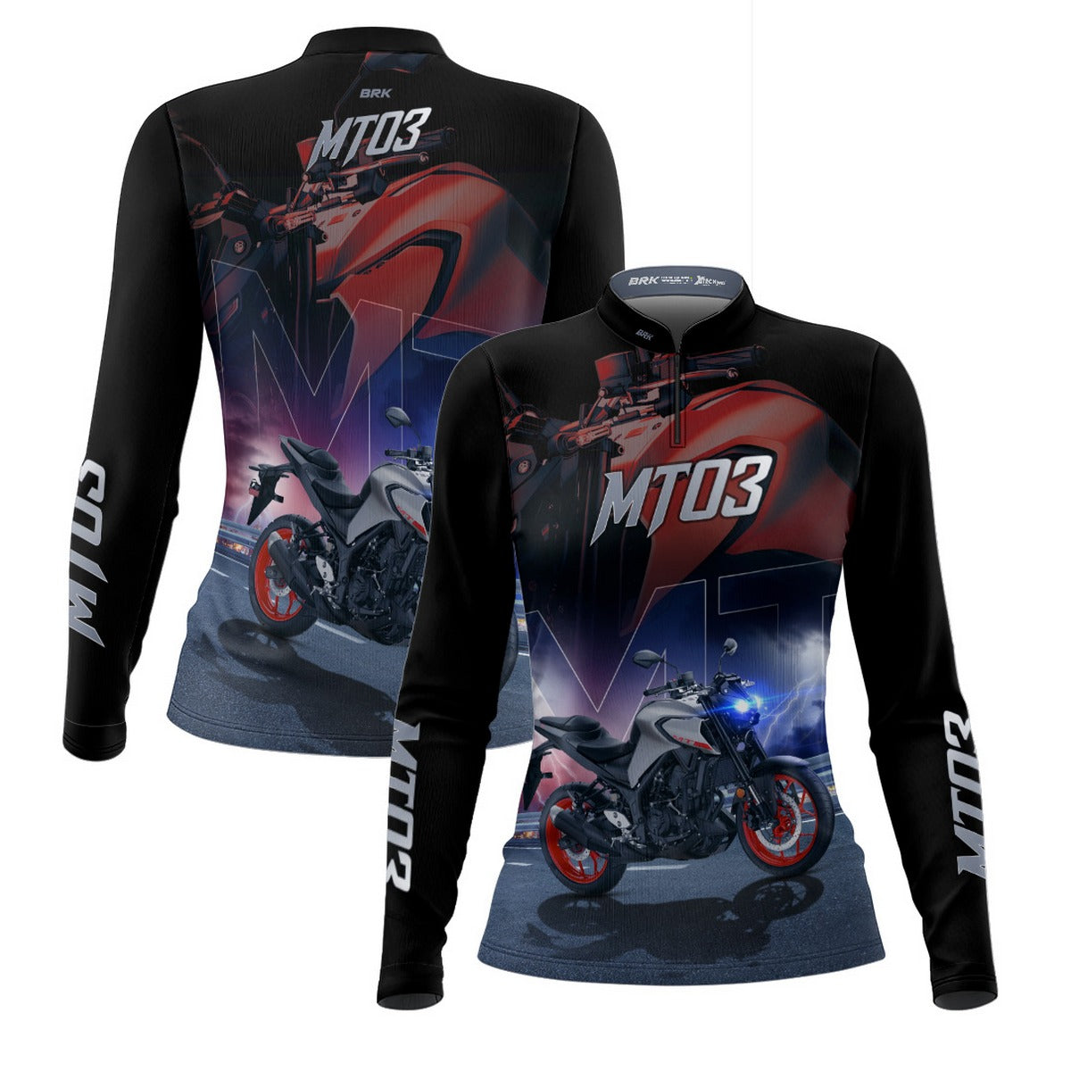 Camisa de Motociclismo Feminina Brk MT03 com Proteção UV50+