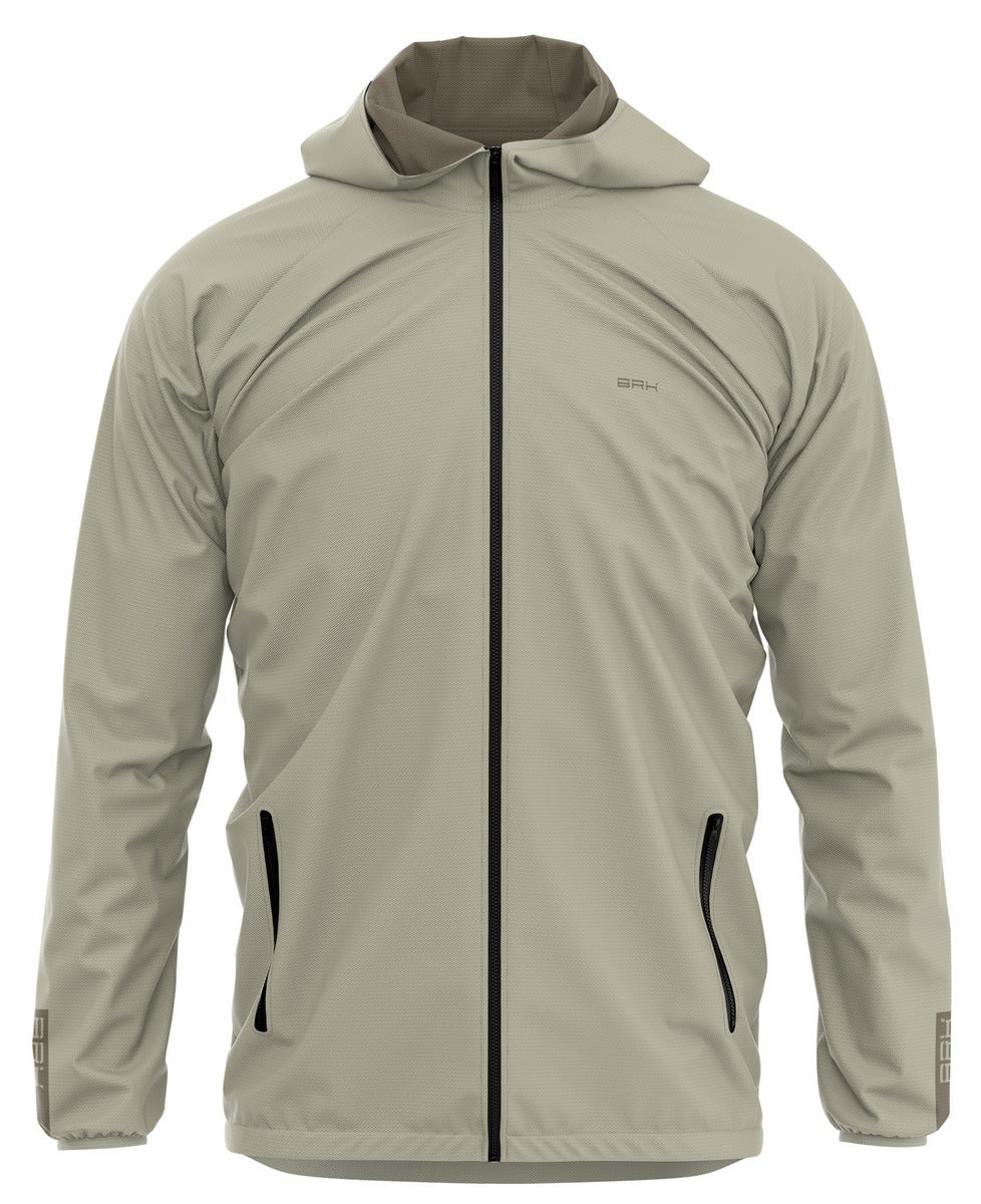 Jaqueta Corta Vento Impermeável Brk Bege Cargo com Proteção UV50+