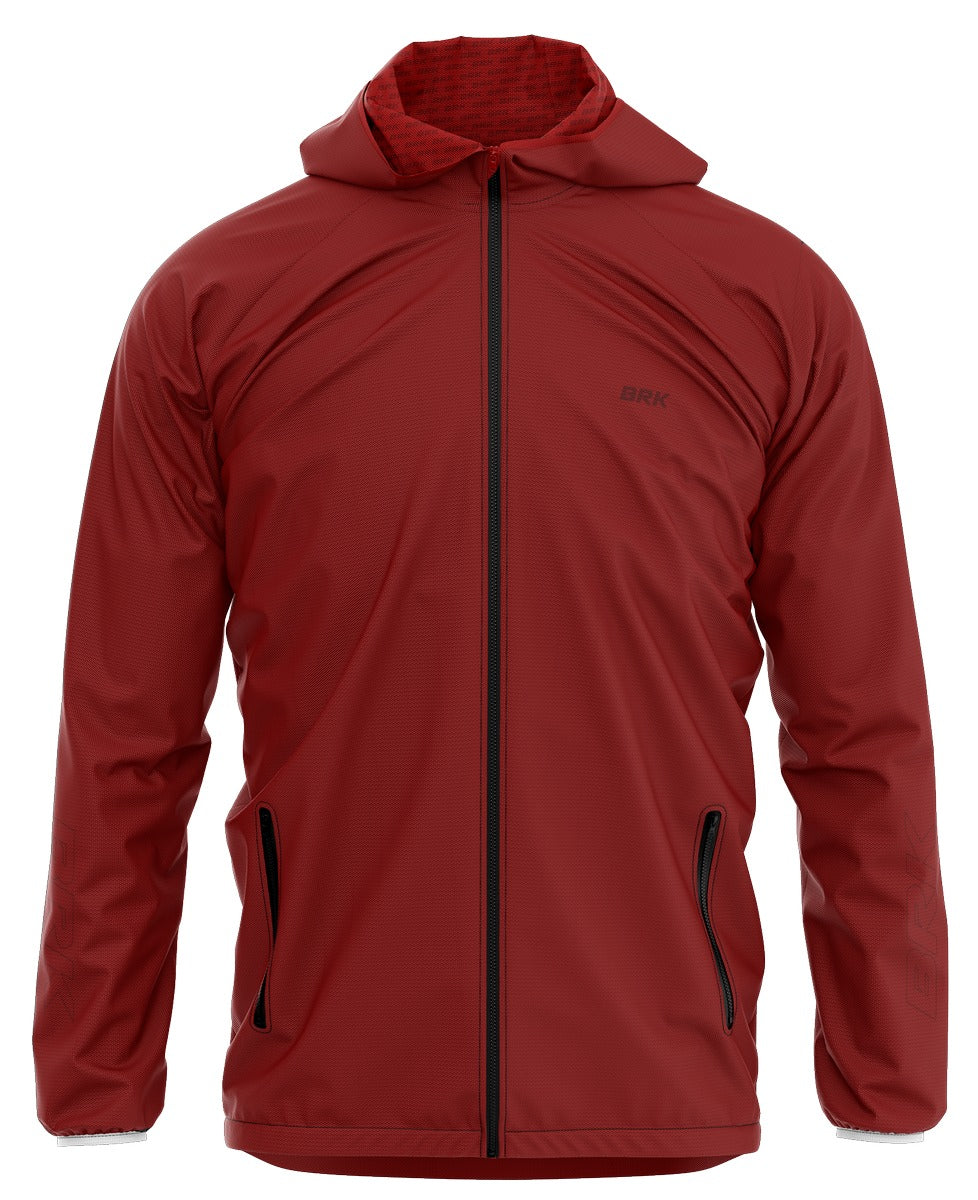 Jaqueta Corta Vento Impermeável Brk Bordô Repelente à Água com Proteção UV50+