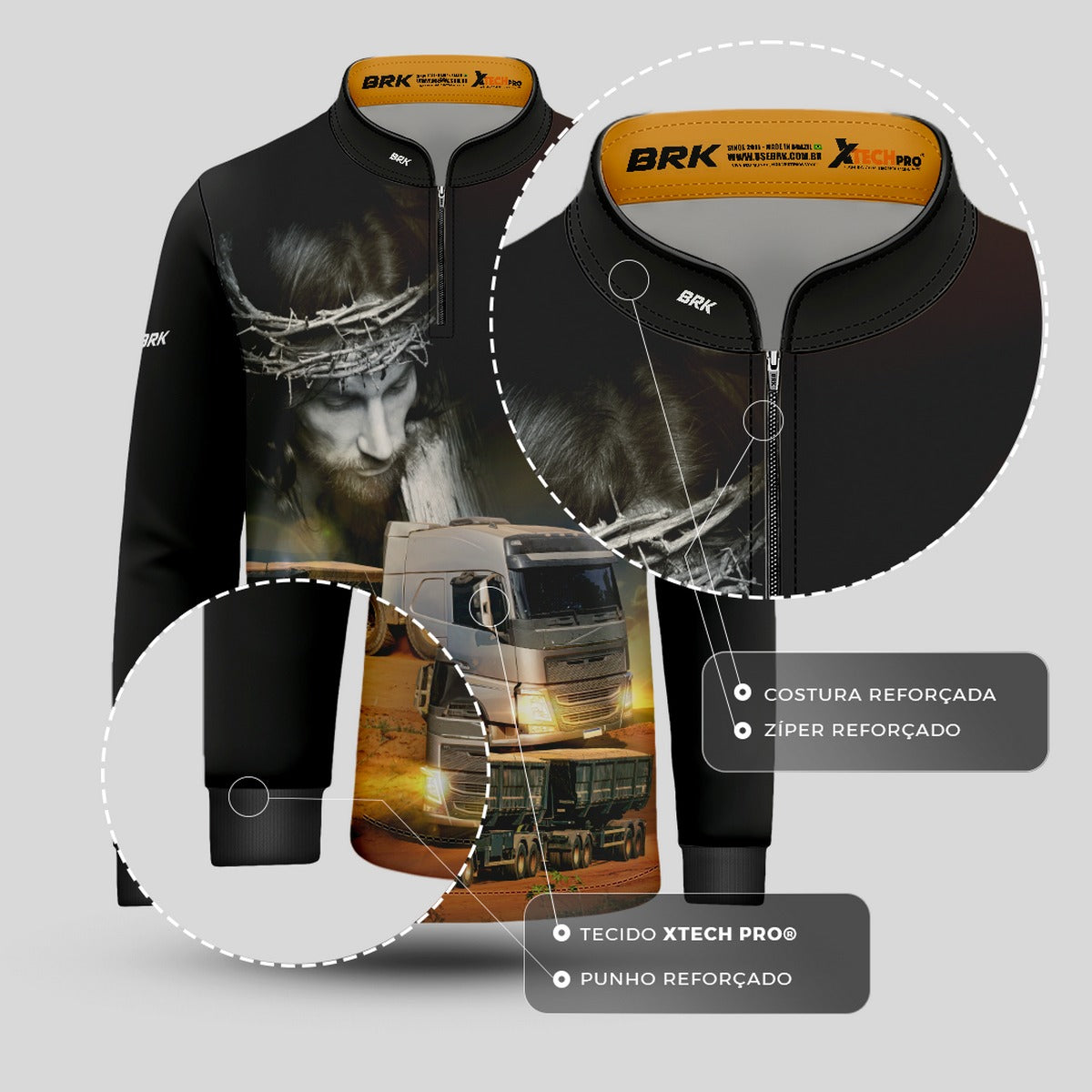 Camisa Infantil Brk Rodagem com Proteção Solar UV50+