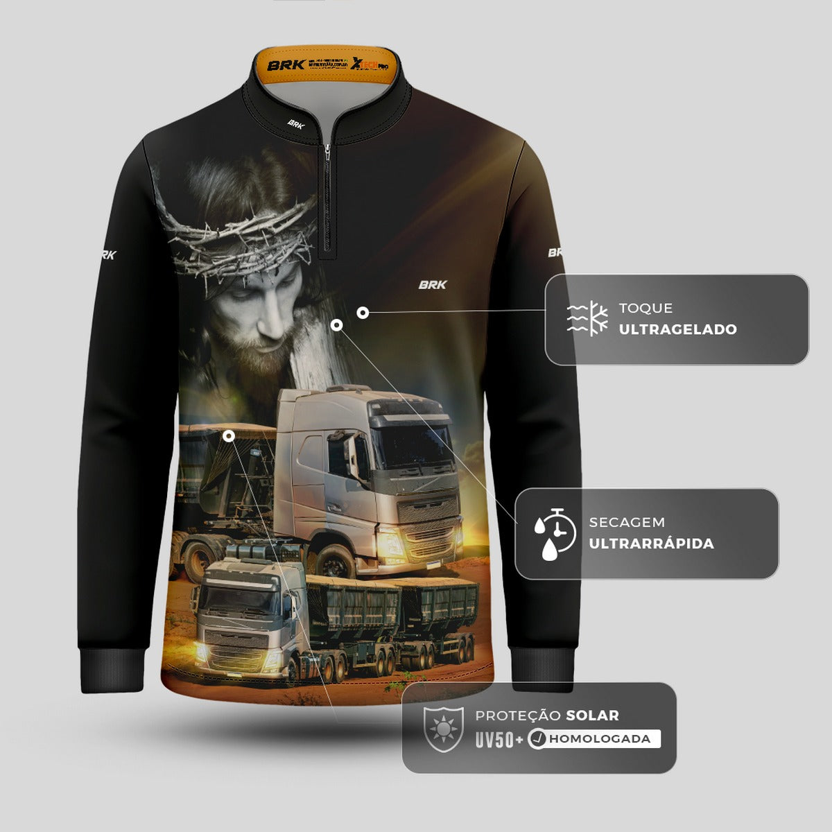 Camisa Infantil Brk Rodagem com Proteção Solar UV50+