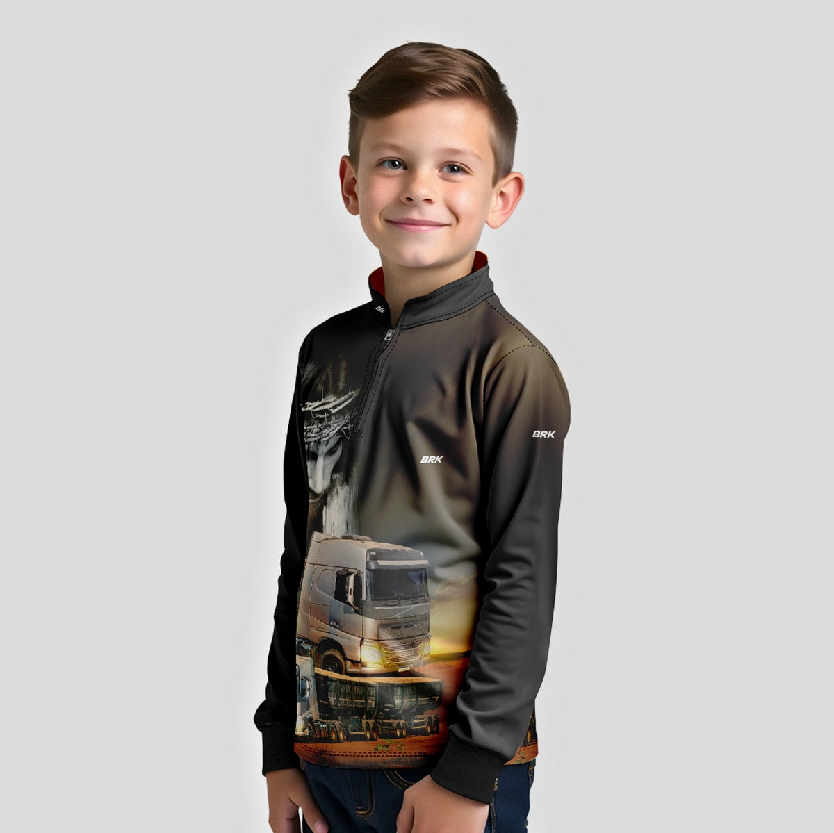 Camisa Infantil Brk Rodagem com Proteção Solar UV50+