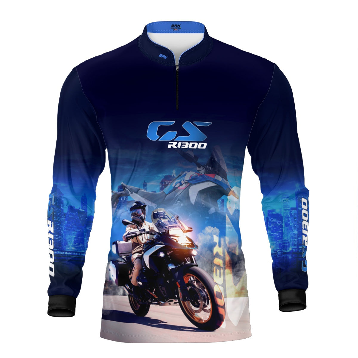 Camisa de Motociclismo Brk Azul GS R1300 com Proteção UV50+