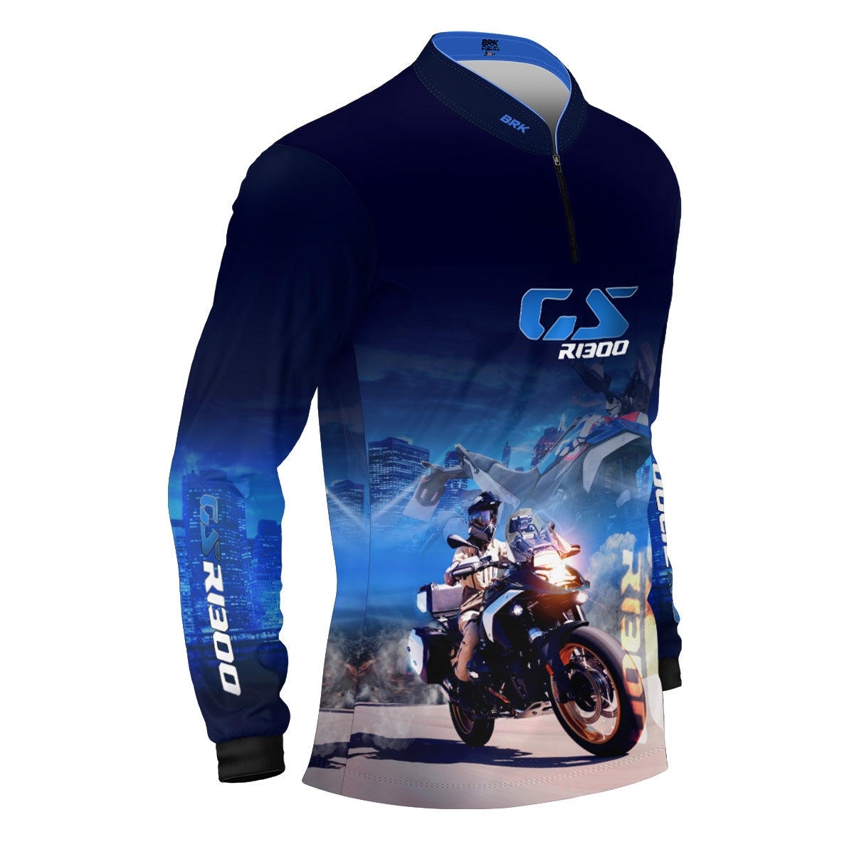 Camisa de Motociclismo Brk Azul GS R1300 com Proteção UV50+