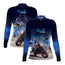 Camisa de Motociclismo Feminina Brk Azul GS R1300 com Proteção UV50+