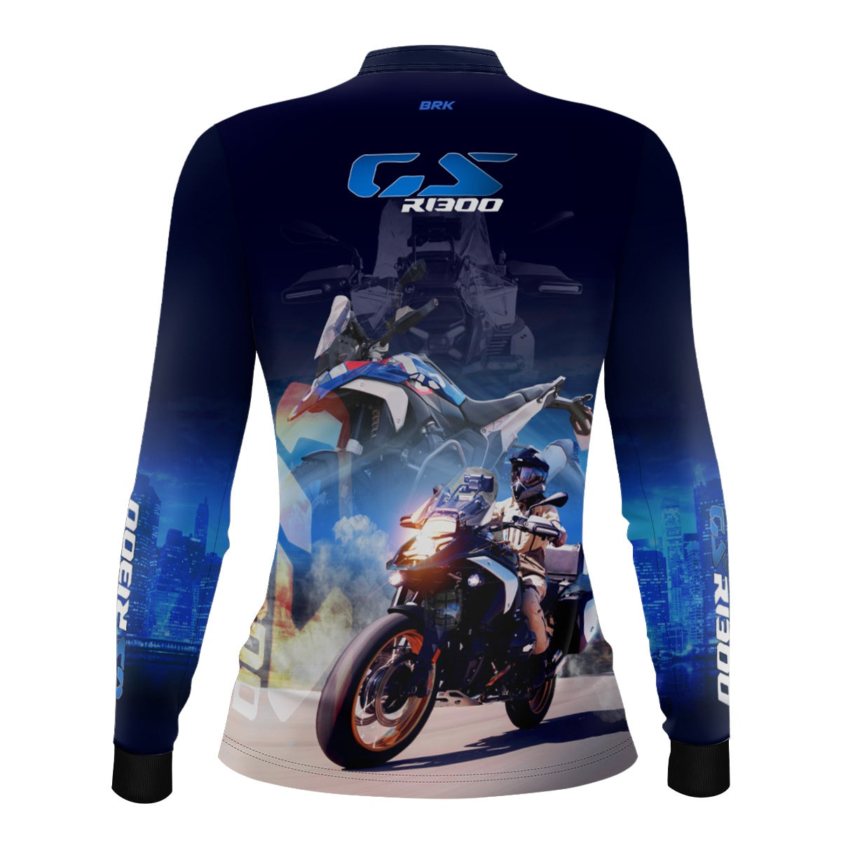 Camisa de Motociclismo Feminina Brk Azul GS R1300 com Proteção UV50+