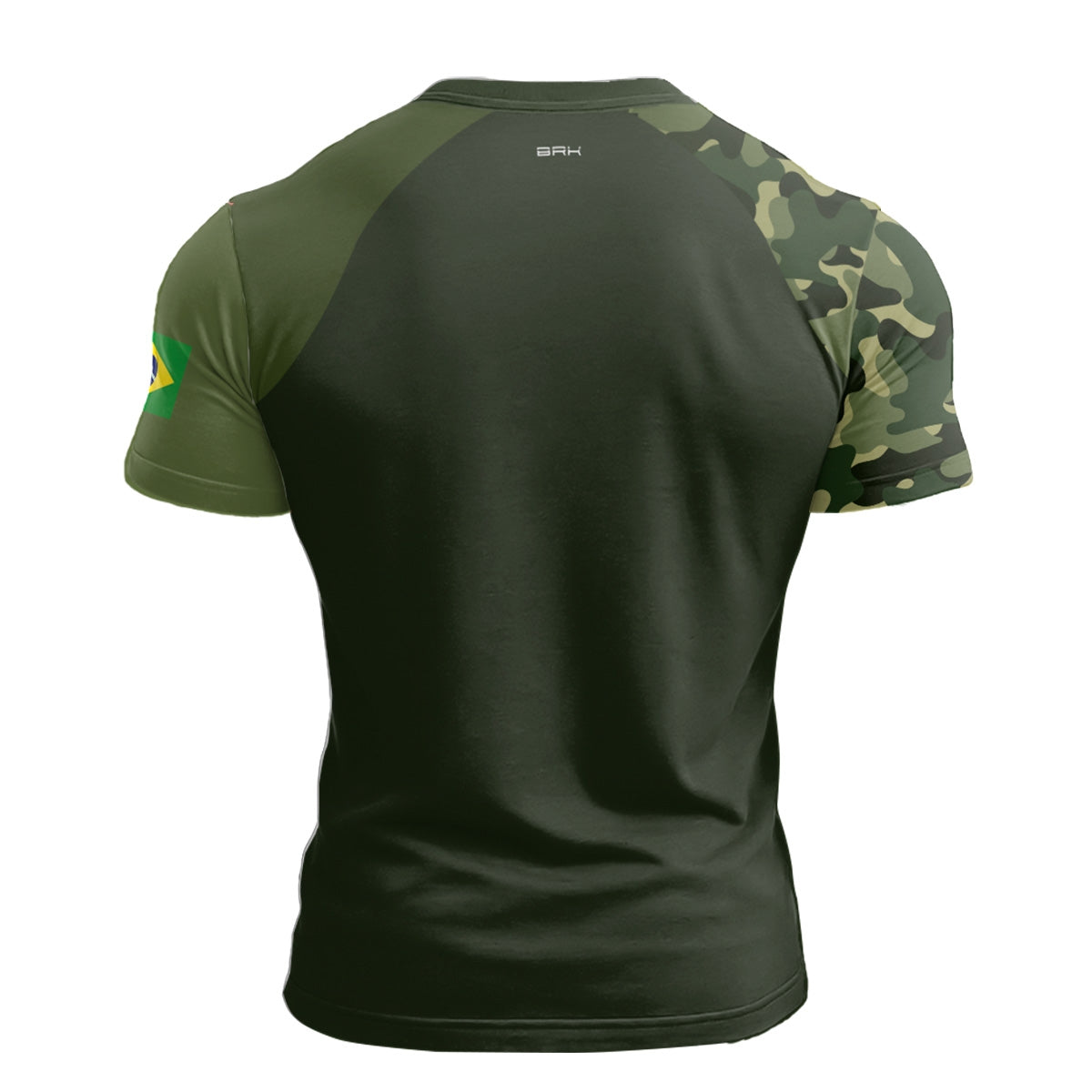 Camiseta Caveira Militar Brk Verde Skull Camo com Proteção UV50+