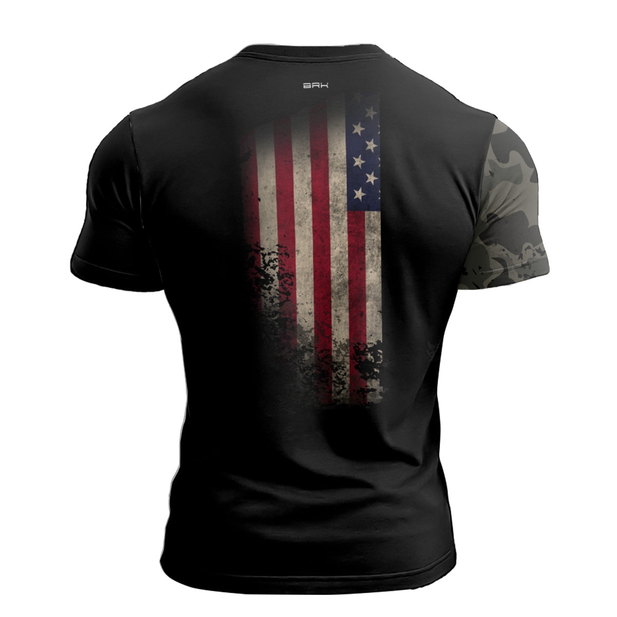 Camiseta Caveira Militar Brk Preta Skull USA com Proteção UV50+