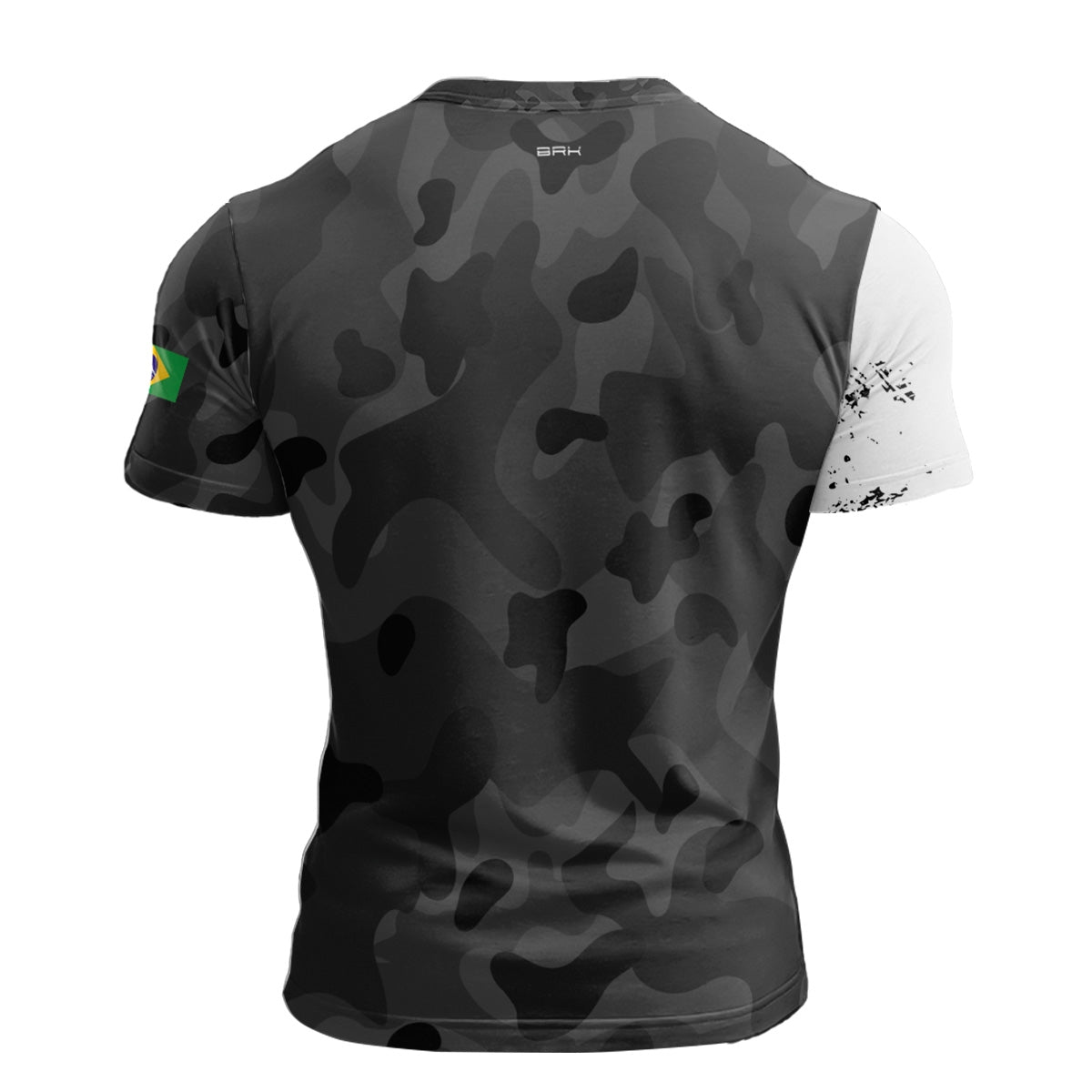 Camiseta Caveira Militar Brk Cinza Skull Camo com Proteção UV50+