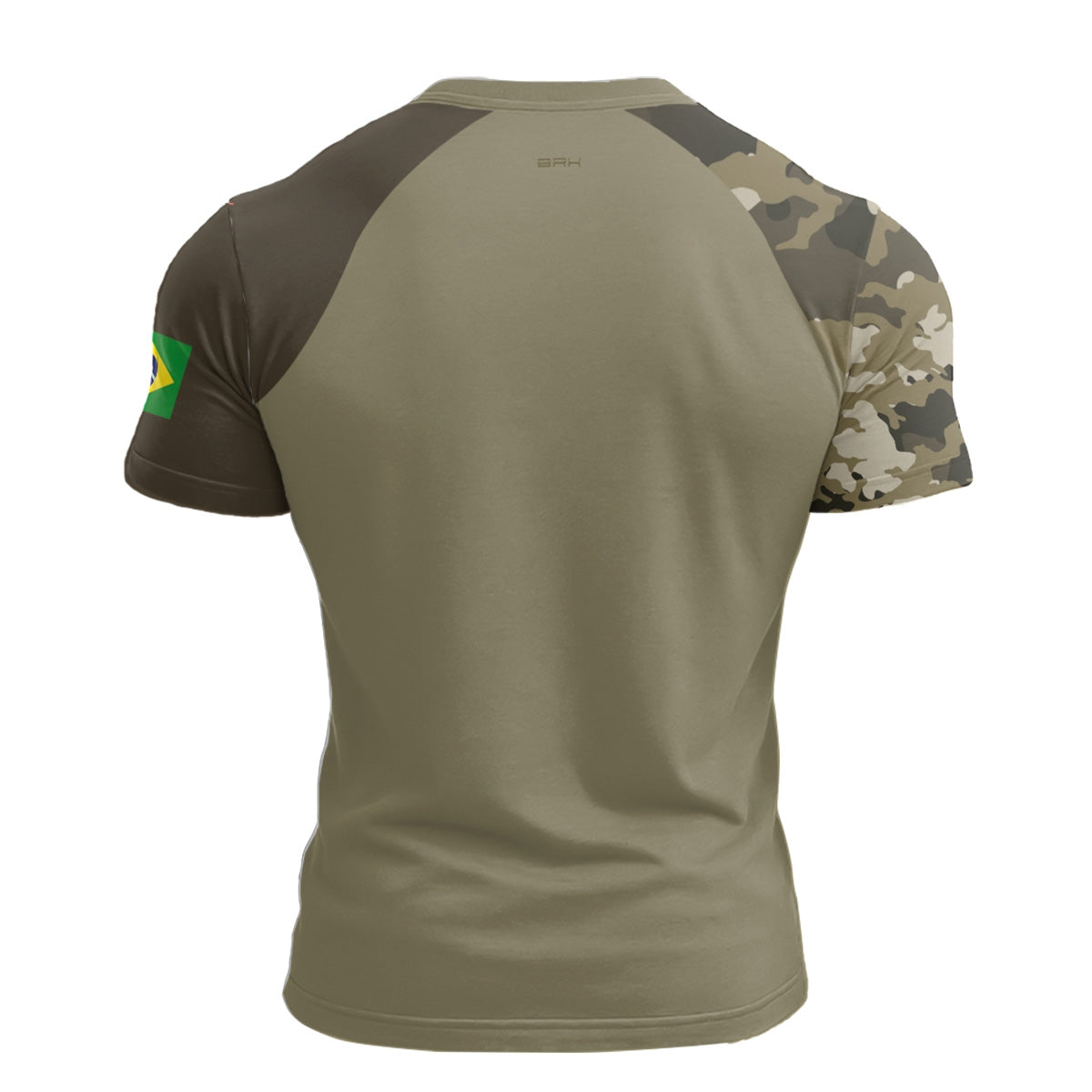 Camiseta Caveira Militar Brk Verde Musgo Skull Camo com Proteção UV50+