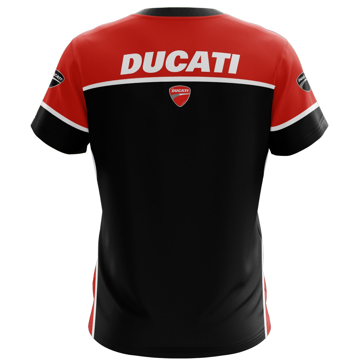 Camisa Moto Ducati Preta e Vermelha Brk com Proteção UV50