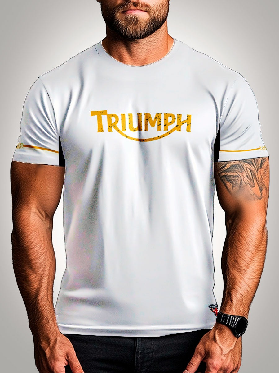 Camisa Triumph England White Brk com Proteção UV50