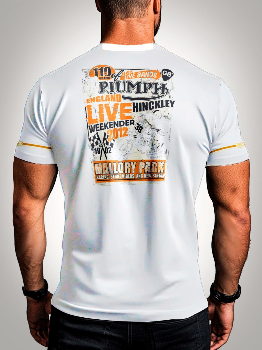 Camisa Triumph England White Brk com Proteção UV50