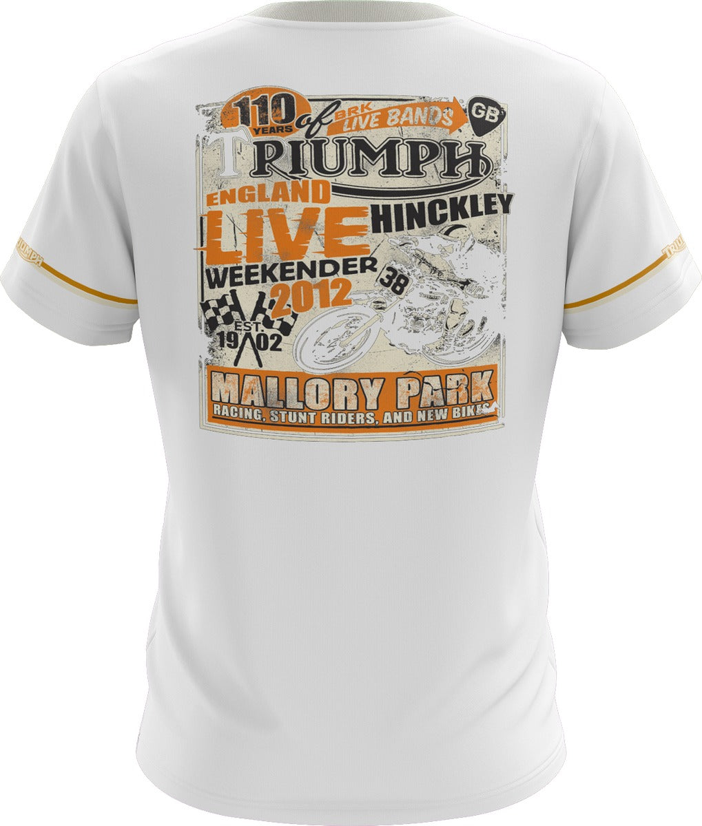 Camisa Triumph England White Brk com Proteção UV50