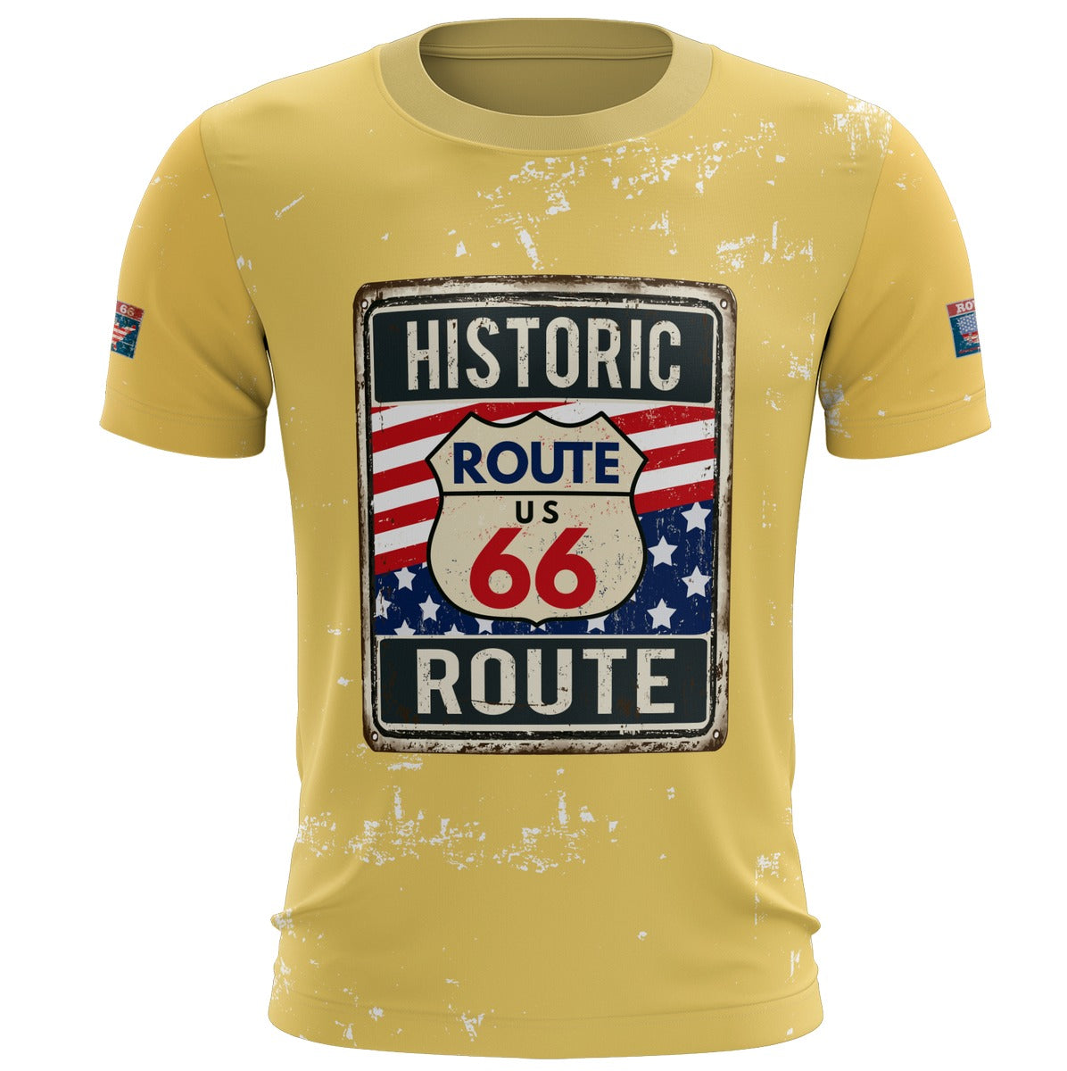 Camisa Viagem Rota 66 Estados Unidos Bege Brk com Proteção UV50