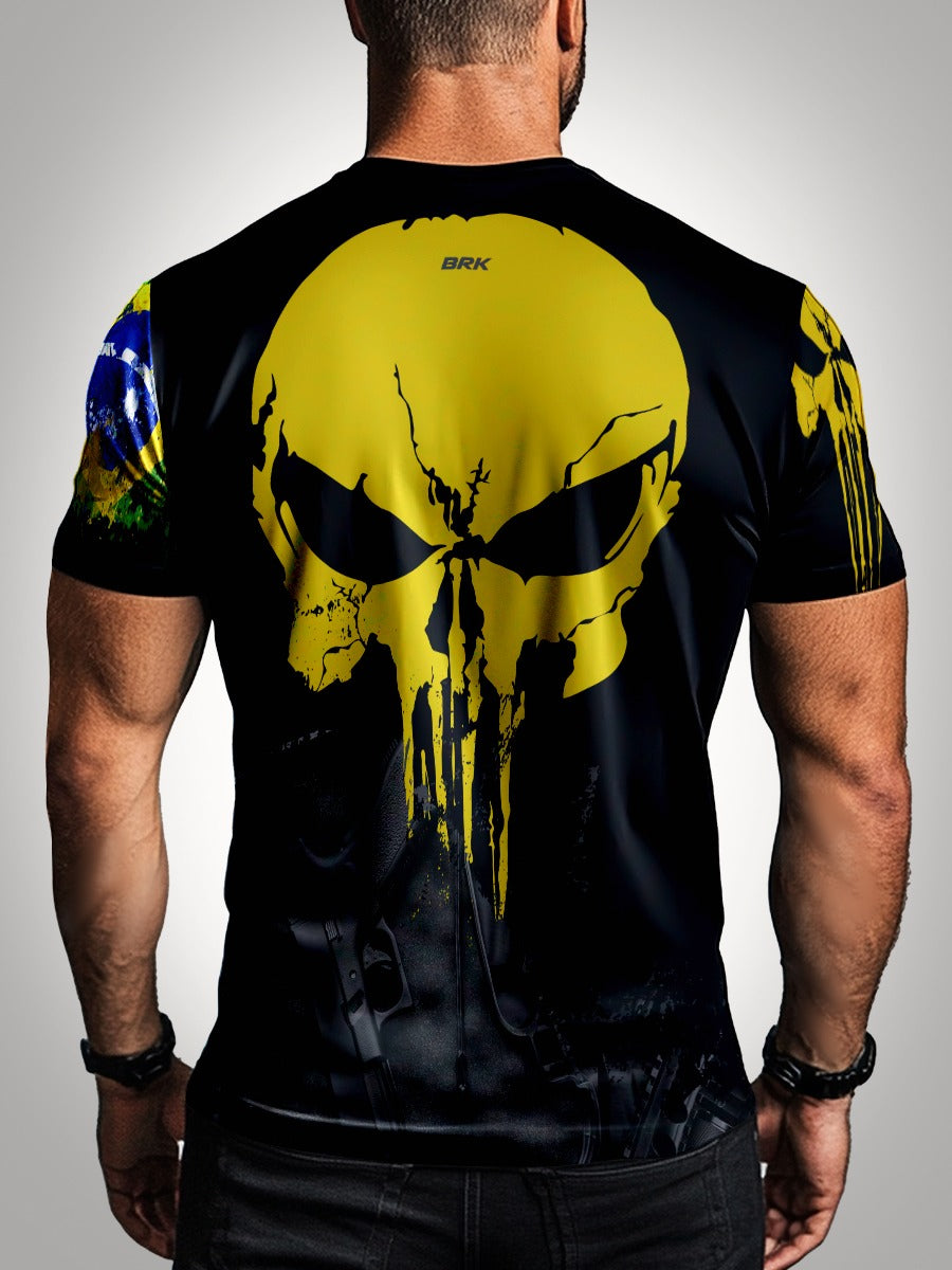 Camisa Brasil Caveira Brk com Proteção UV50