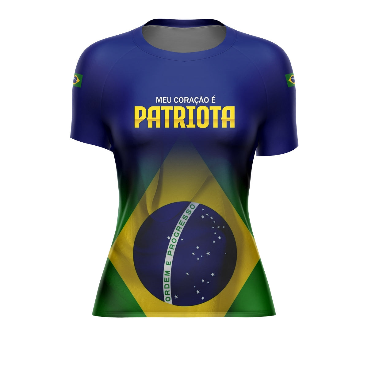 Camisa Brasil Patriota Feminina Brk Azul com Proteção UV50