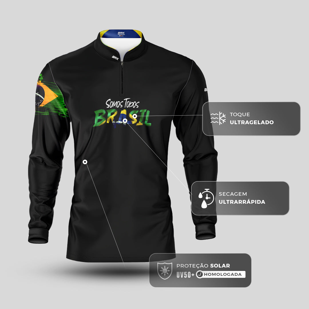 Camisa de Motociclismo Brk Patriota com Proteção Solar UV50+