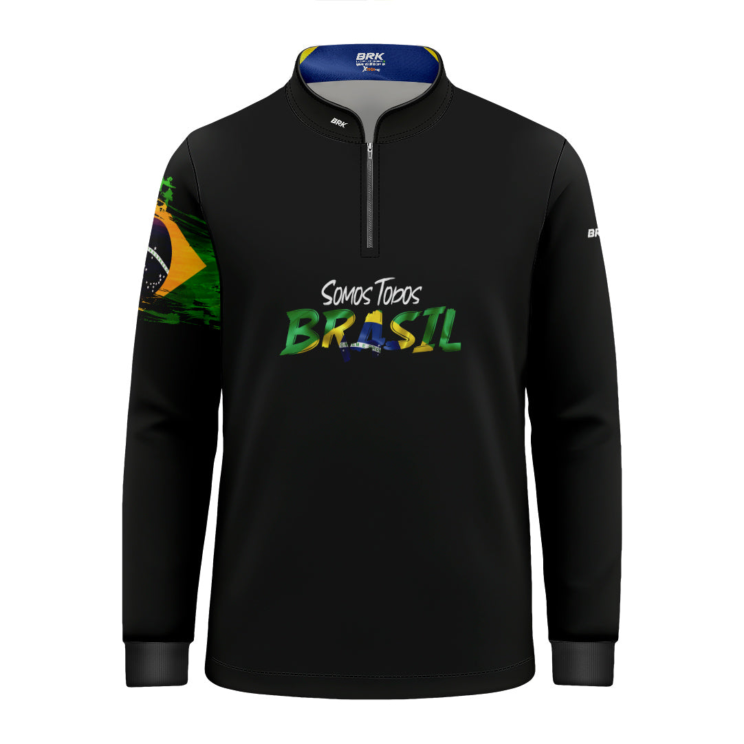 Camisa de Motociclismo Infantil Brk Patriota com Proteção Solar UV50+