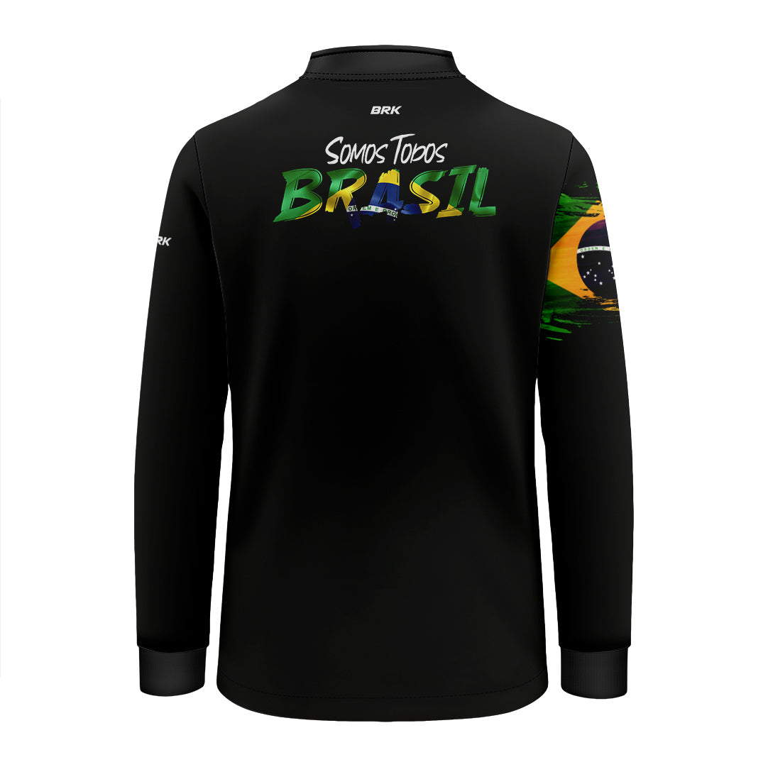 Camisa de Motociclismo Infantil Brk Patriota com Proteção Solar UV50+