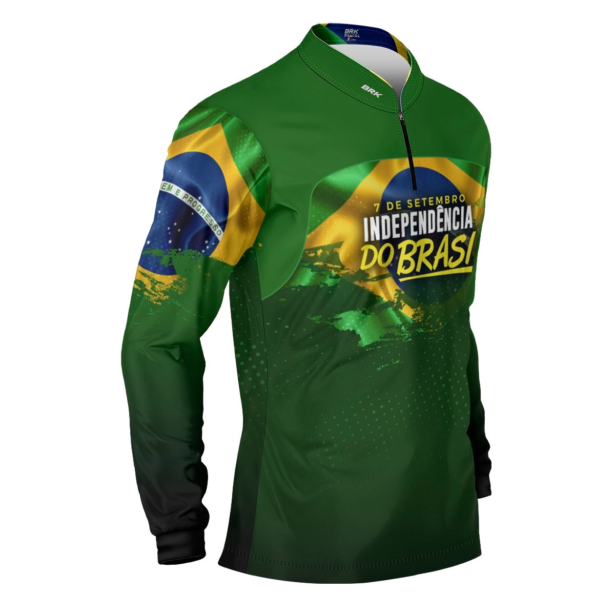Camisa de Motociclismo Brk Independência Brasil com Proteção Solar UV50+