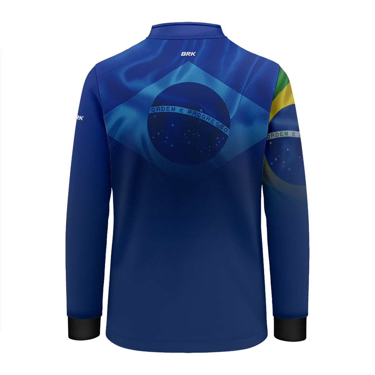 Camisa de Motociclismo Infantil Brk Independência Brasil Azul com Proteção Solar UV50+
