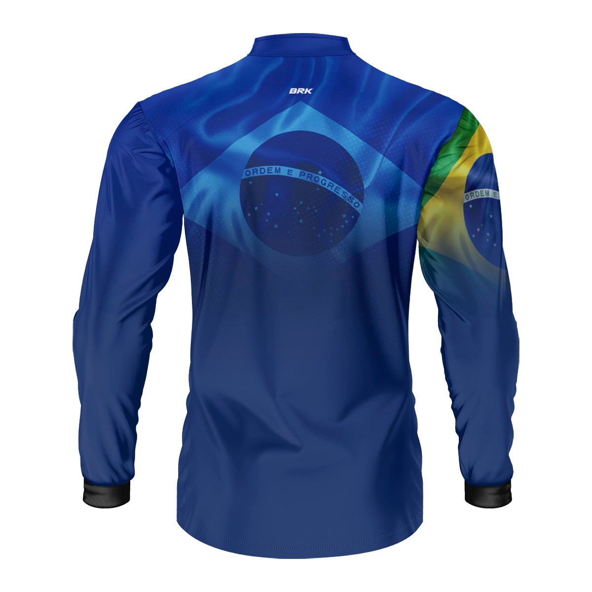 Camisa de Motociclismo Brk Brasil Azul com Proteção Solar UV50+