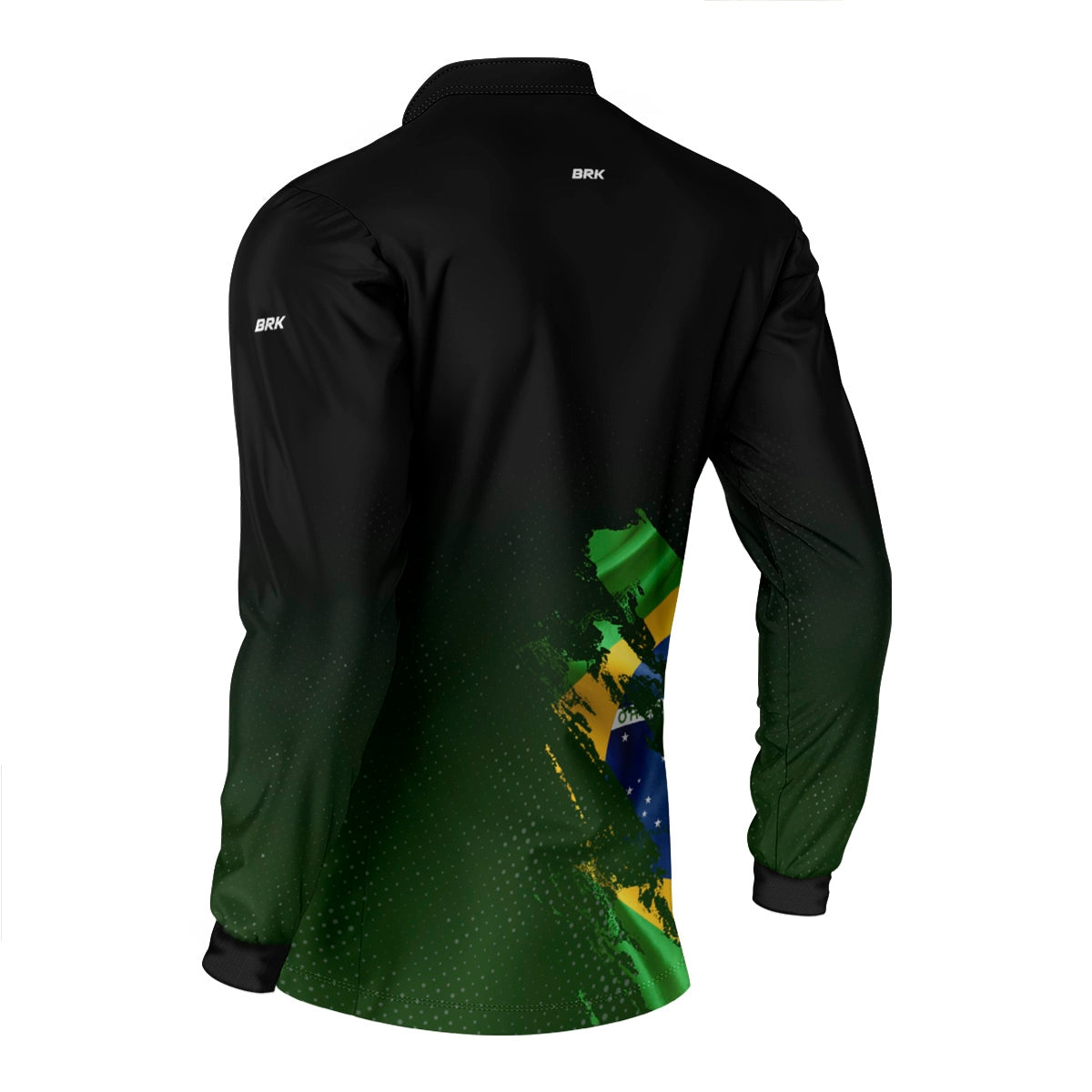 Camisa de Motociclismo Brk Bandeira Brasil Lateral com Proteção Solar UV50+