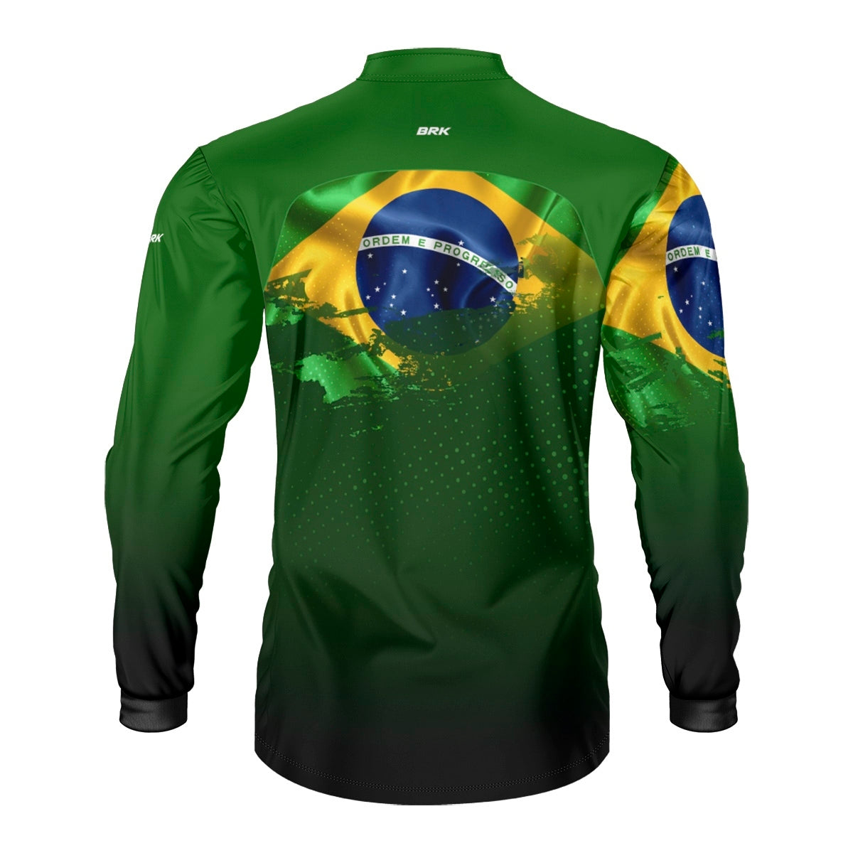 Camisa de Motociclismo Brk Independência Brasil Verde com Proteção Solar UV50+