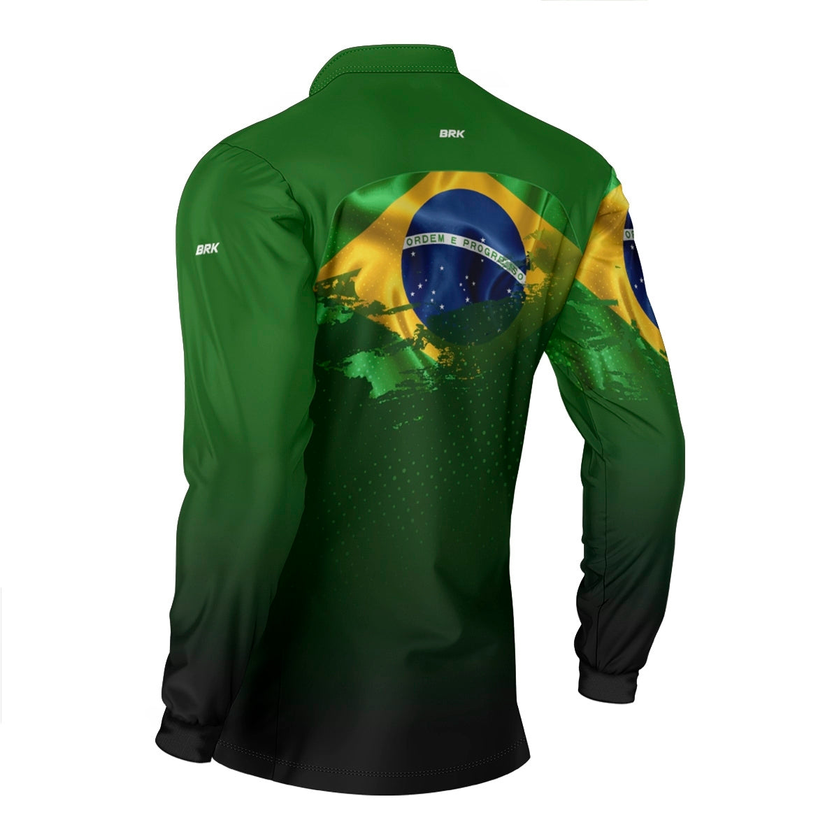 Camisa de Motociclismo Brk Independência Brasil Verde com Proteção Solar UV50+
