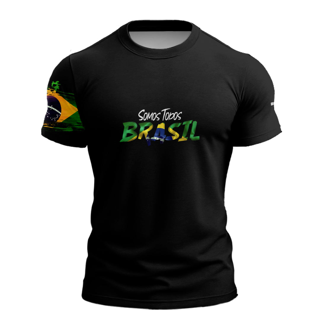 Camiseta de Motociclismo Brk Somos Todos Brasil com Proteção Solar UV50+