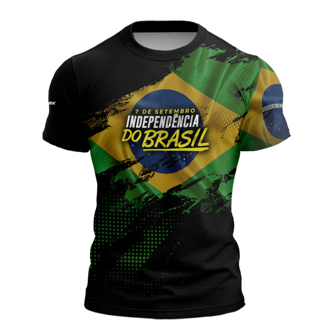 Camiseta de Motociclismo Brk 7 Setembro Independência Brasil com Proteção Solar UV50+