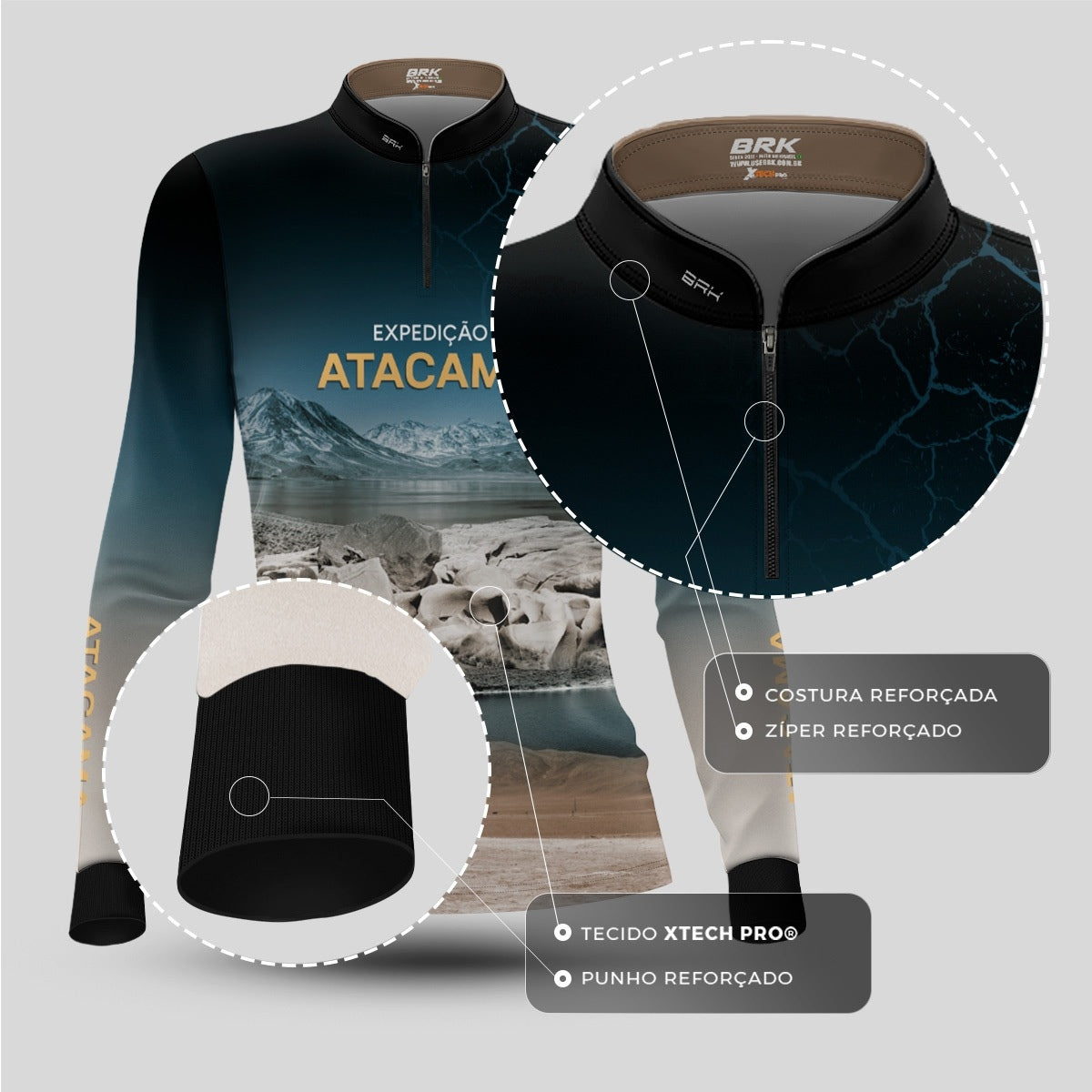 Camisa de Motociclismo Feminina Brk Expedição Atacama com Proteção UV50