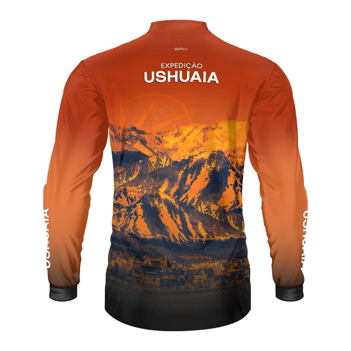 Camisa de Motociclismo Brk Laranja Expedição Ushuaia com Proteção UV50