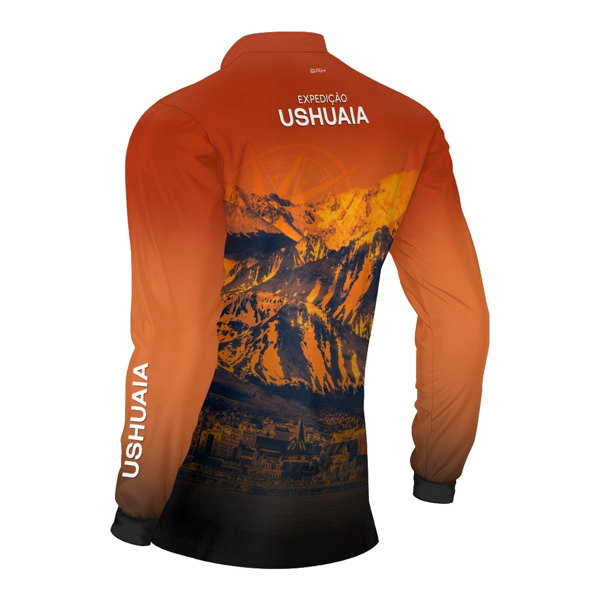 Camisa de Motociclismo Brk Laranja Expedição Ushuaia com Proteção UV50