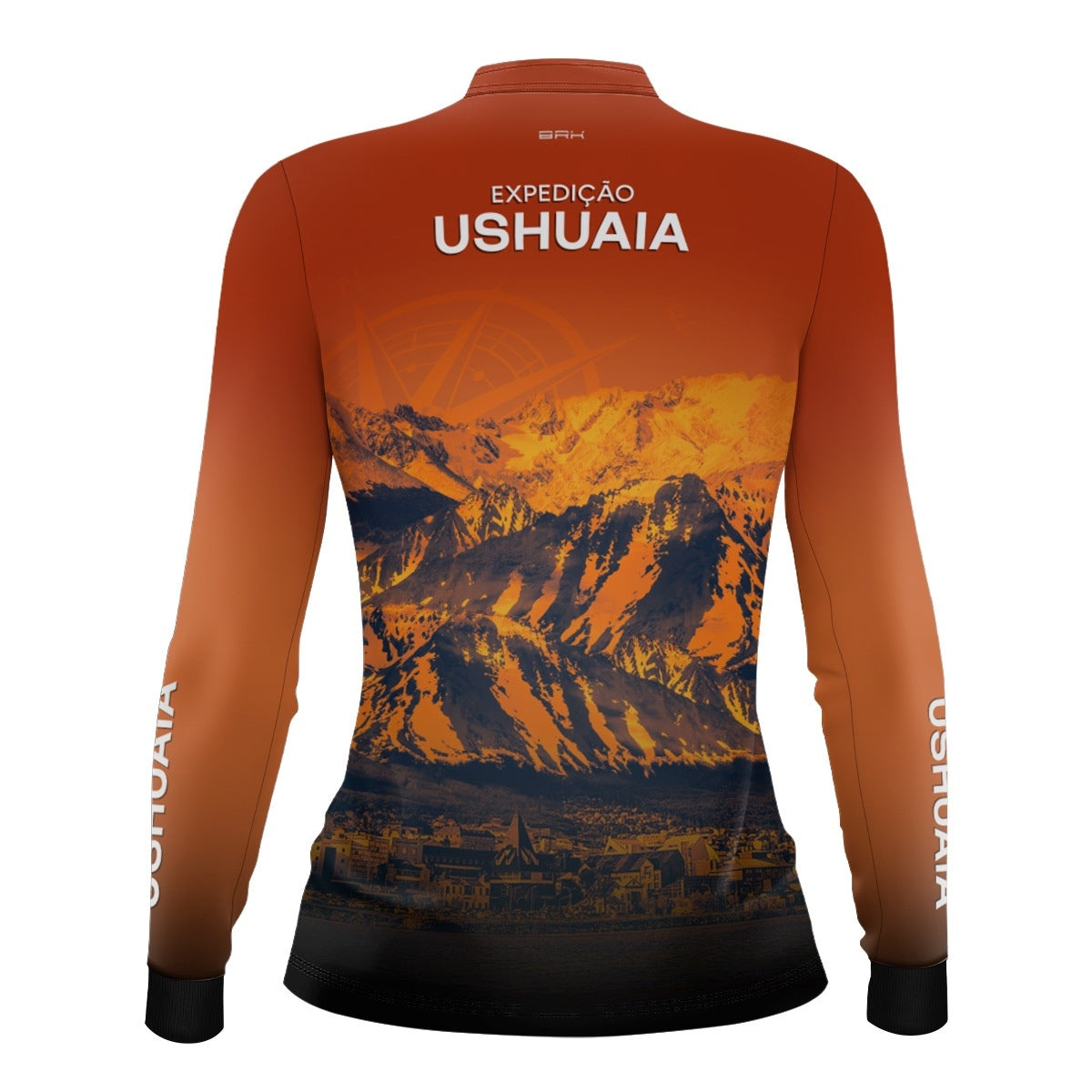 Camisa de Motociclismo Feminina Brk Laranja Expedição Ushuaia com Proteção UV50
