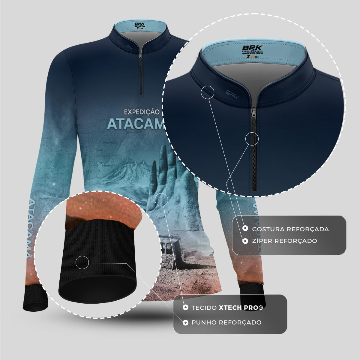 Camisa de Motociclismo Feminina Brk Expedição Atacama com Proteção UV50