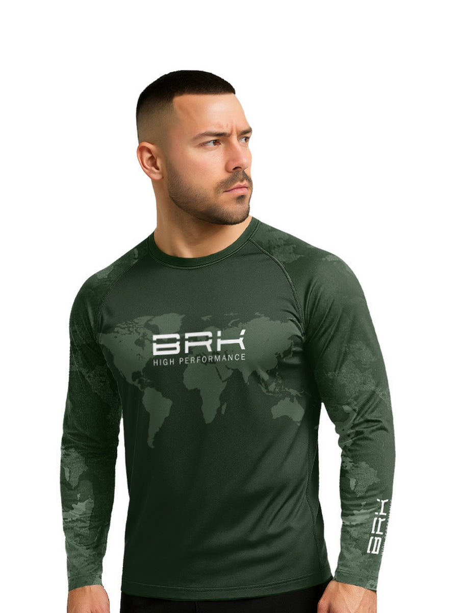 Camisa Segunda Pele Brk Mapa Mundi com Proteção UV50+