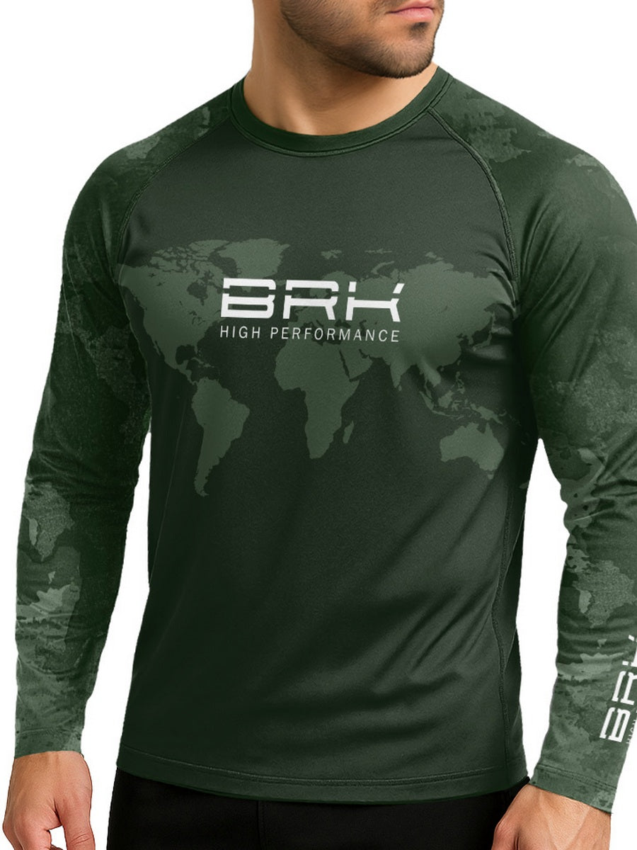 Camisa Segunda Pele Brk Mapa Mundi com Proteção UV50+